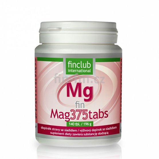 Mag375tabs Finclub přírodní hořčík v tabletách na křeče a nervy